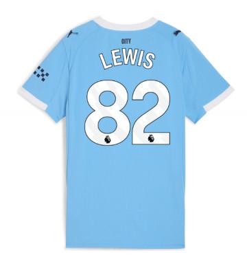 Manchester City Rico Lewis #82 Hemmatröja Dam 2025-26 Kortärmad